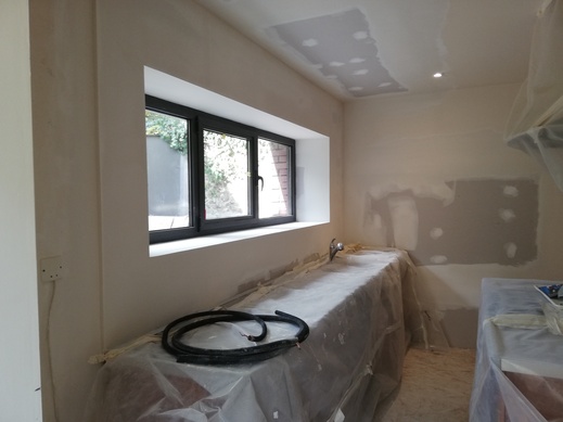 Pose des BA 13 et finitions bandes à joints